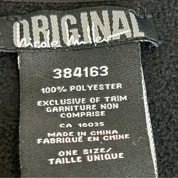 NICOLE Miller brown gray white striped poncho shawl cape - Picture 6 of 10